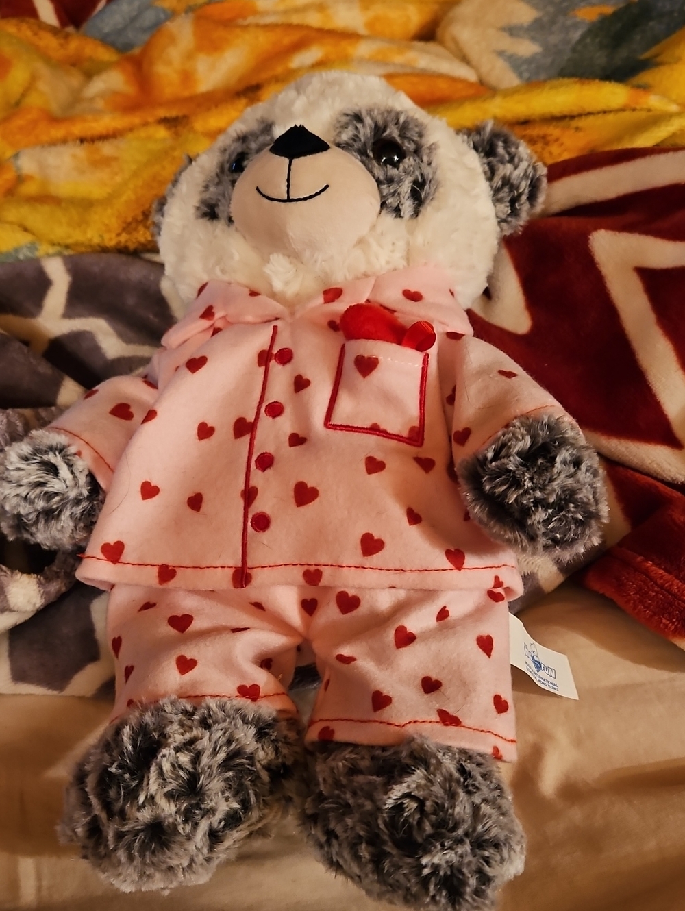 HUG Fun Heart Panda Bear Stuffed Plush Toy